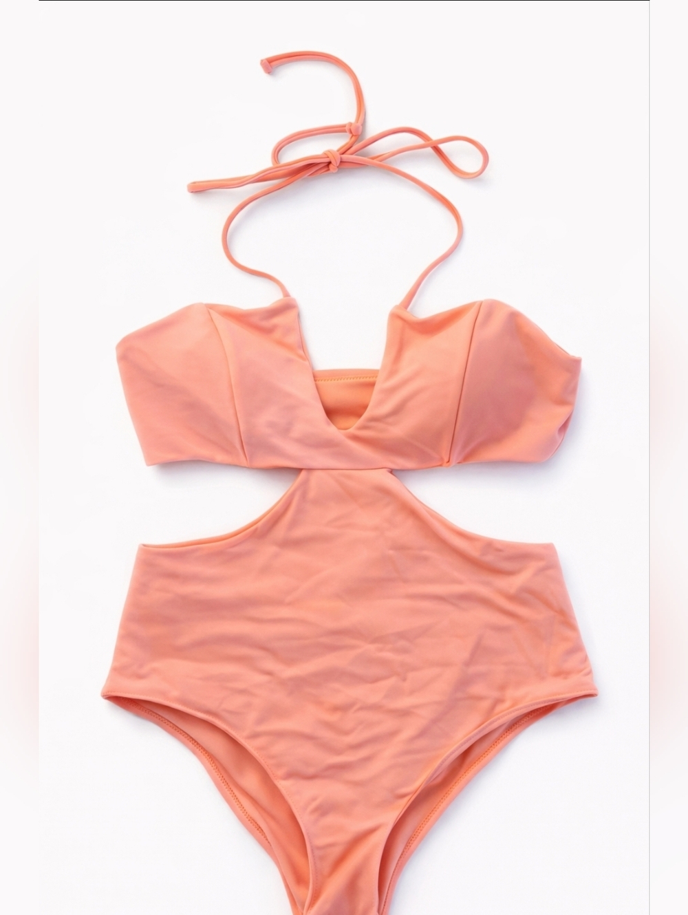 Aerie Peach Cutout One-Piece Swimsuit Sm